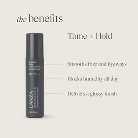 L’ANZA balm texture close-up highlighting lightweight smoothing finish
