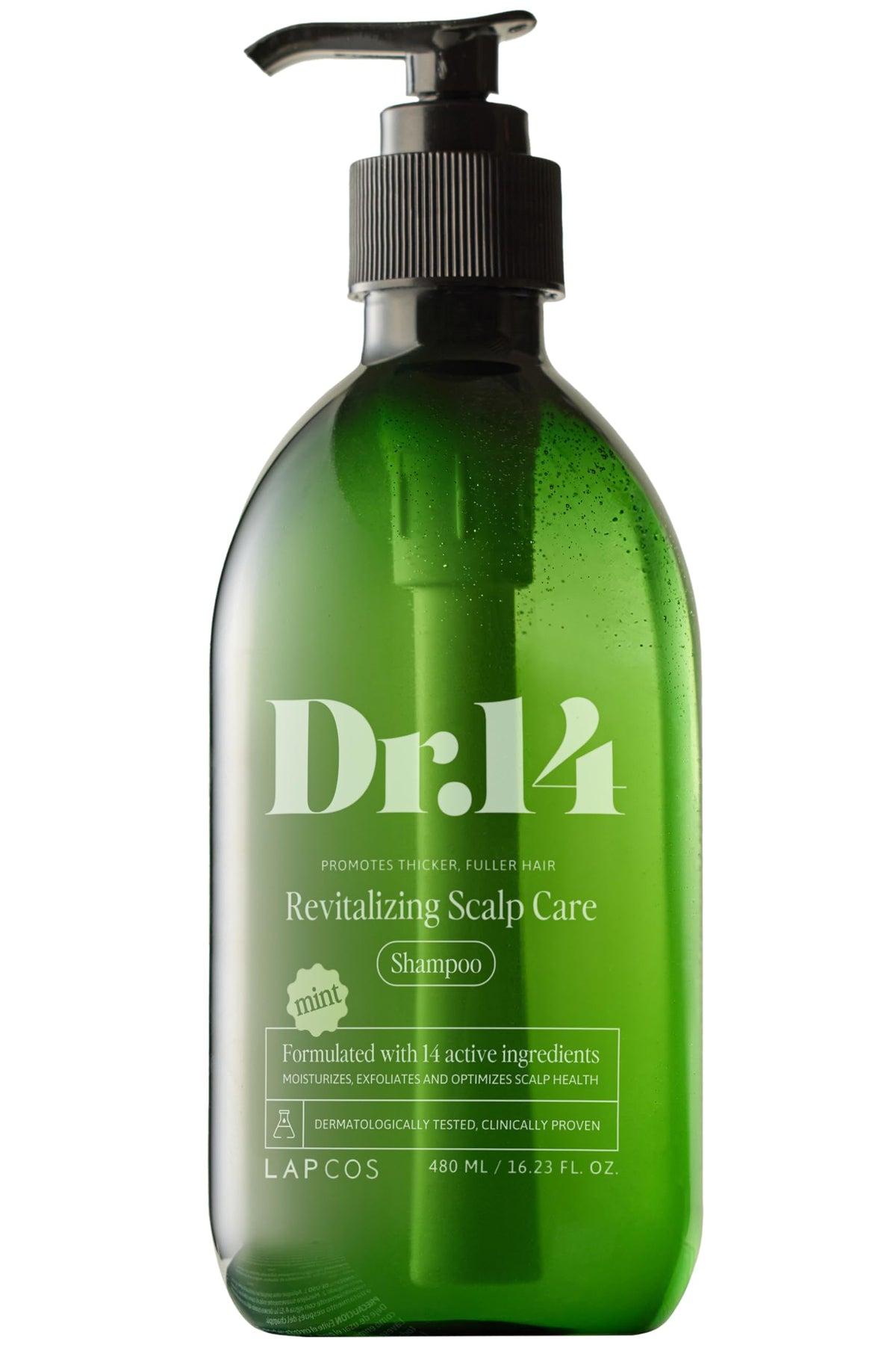 LAPCOS DR.14 front packaging showing volume and branding, promotes clarifying benefits