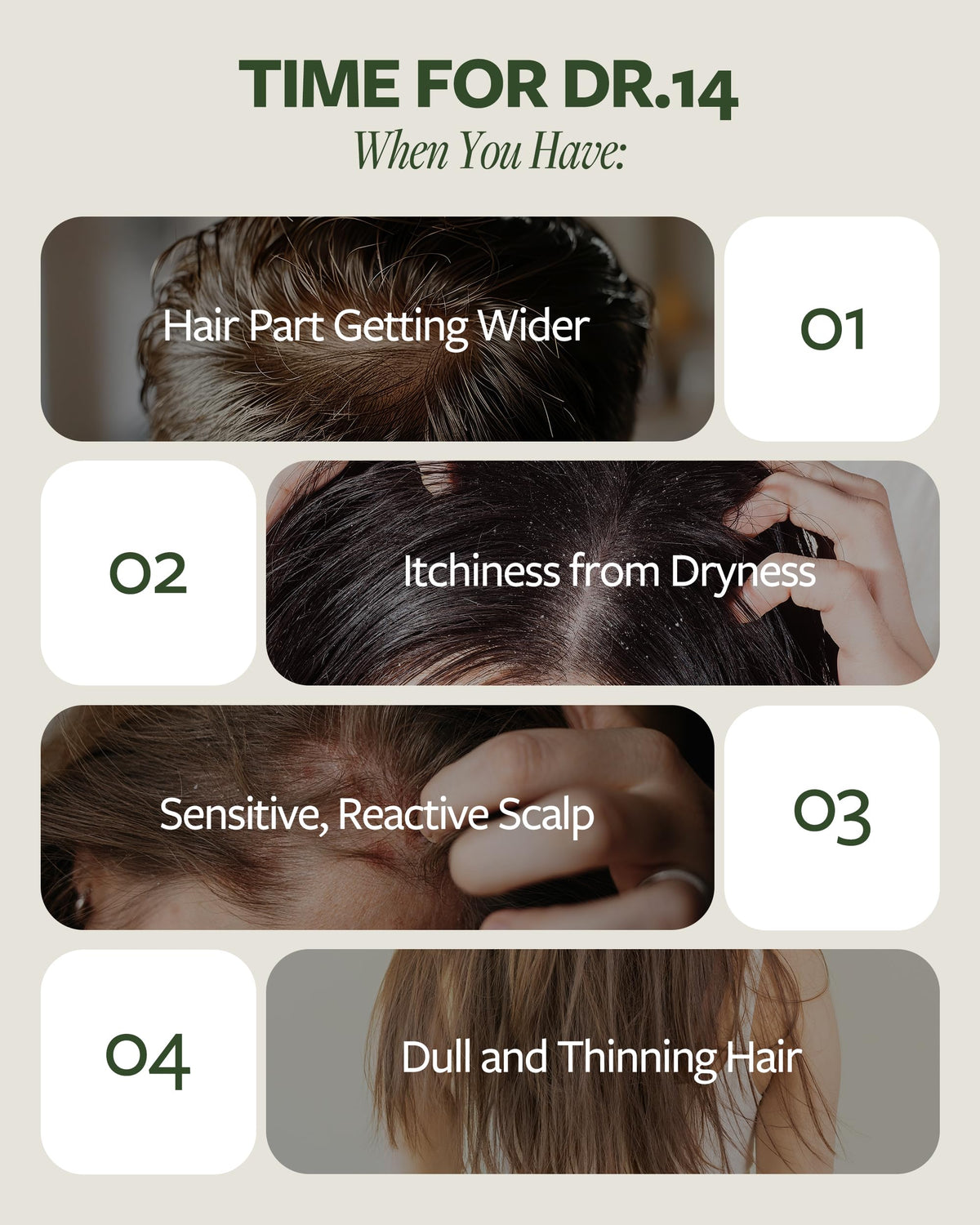 LAPCOS DR.14 shampoo in hand during application, illustrating easy spread and rinseability