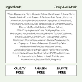 LAPCOS aloe leaf and centella display highlighting calming natural extracts