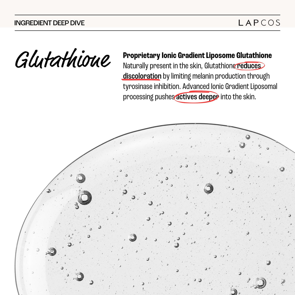 LAPCOS mask applied on face demonstrating quick radiant boost