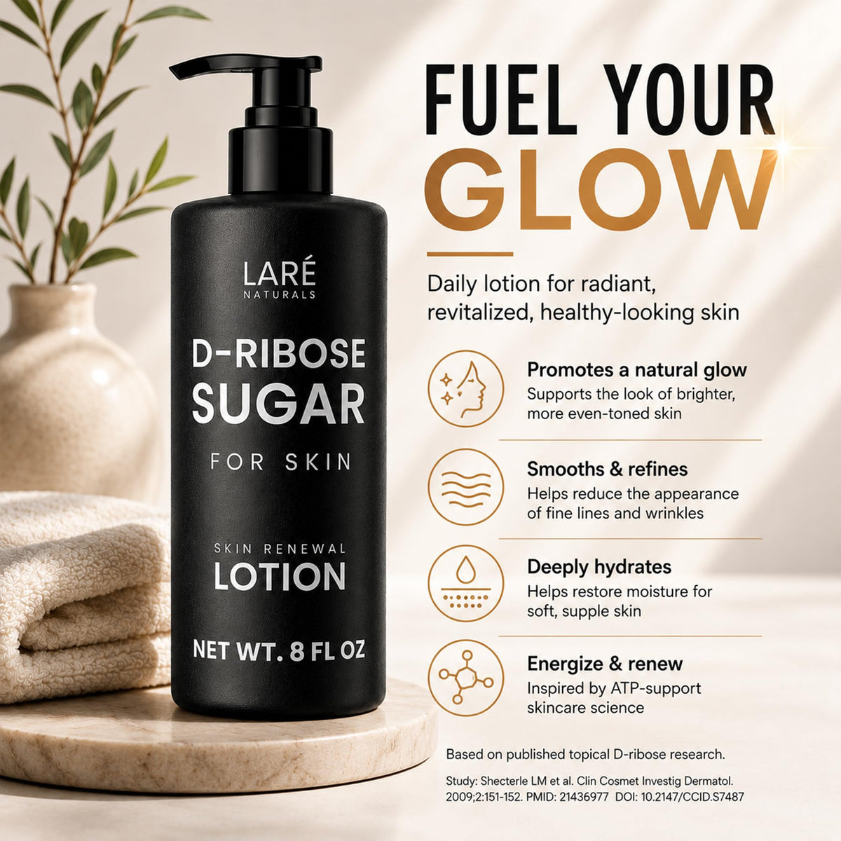 Laré Naturals creamy texture swatch illustrating fast-absorbing, non-greasy finish