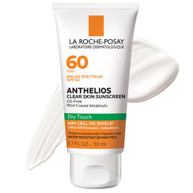 La Roche-Posay bottle front packaging showing SPF 60 protection and benefits