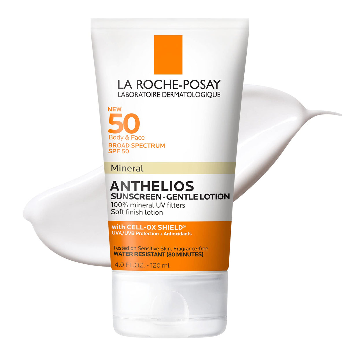 La Roche-Posay front packaging showing SPF 50 protection and mineral formula benefit