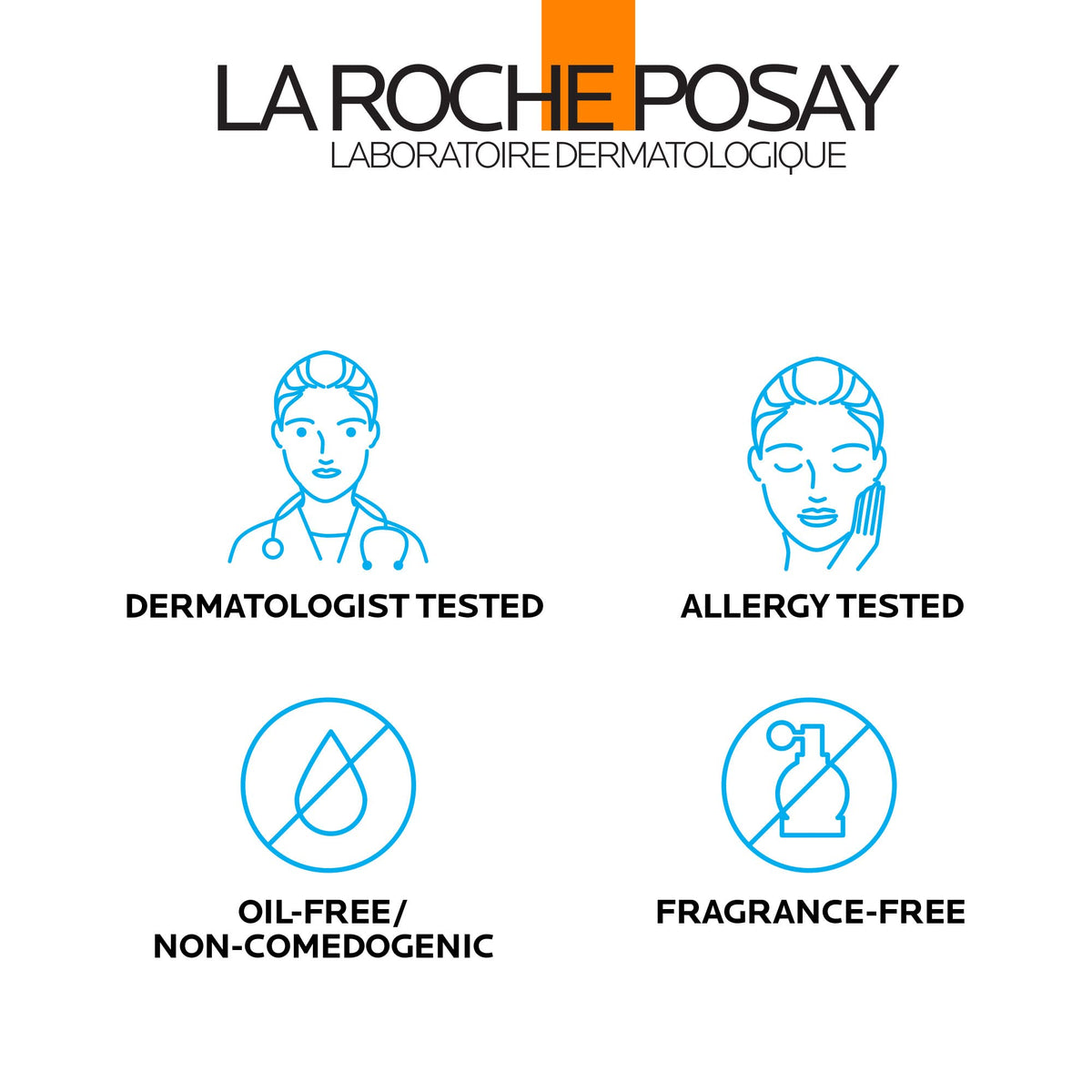 La Roche-Posay applied on arm at beach showing water-resistant protection benefit
