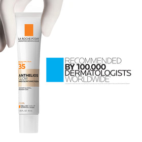 La Roche-Posay bottle in sunlit bathroom conveying daily radiant routine