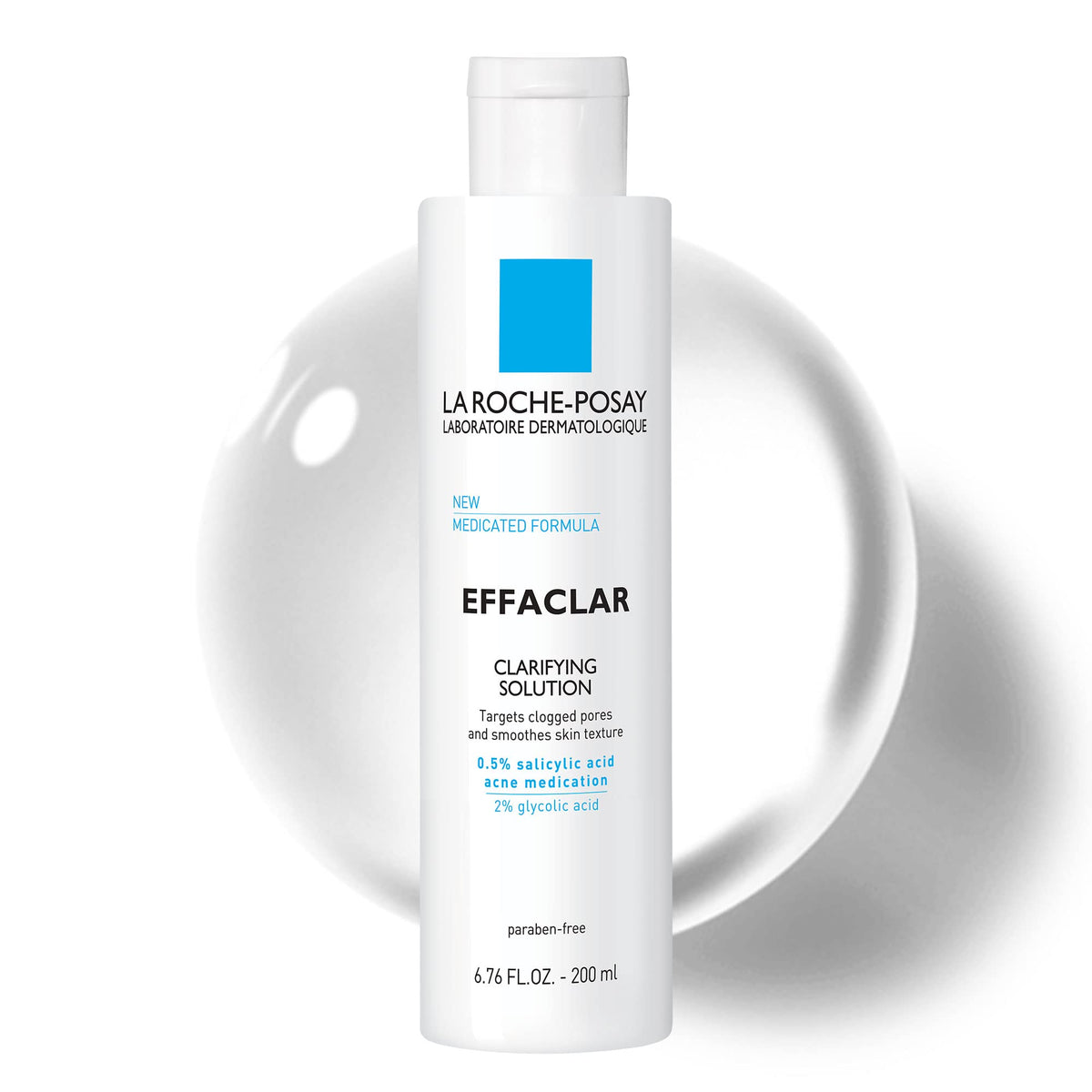 La Roche-Posay bottle front packaging showing product and benefit of pore refining