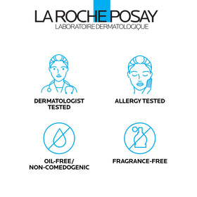 La Roche-Posay bottle on bathroom shelf suggesting daily routine and balanced skin