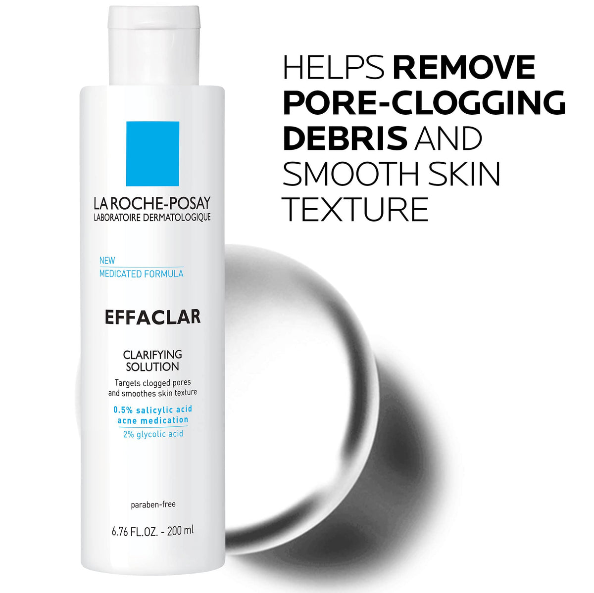 La Roche-Posay bottle in hand showing true size and travel-friendly convenience