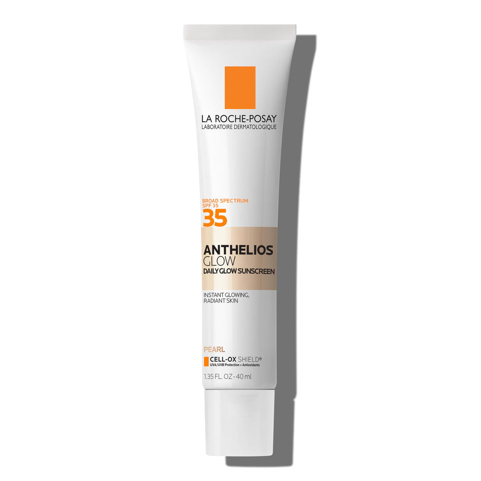 La Roche-Posay front packaging showing SPF 35 and glow benefit