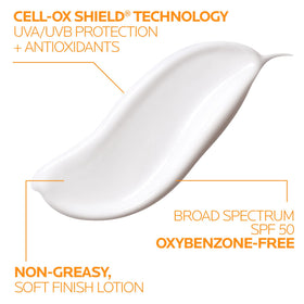 La Roche-Posay sunscreen dispensed on hand demonstrating smooth application benefit