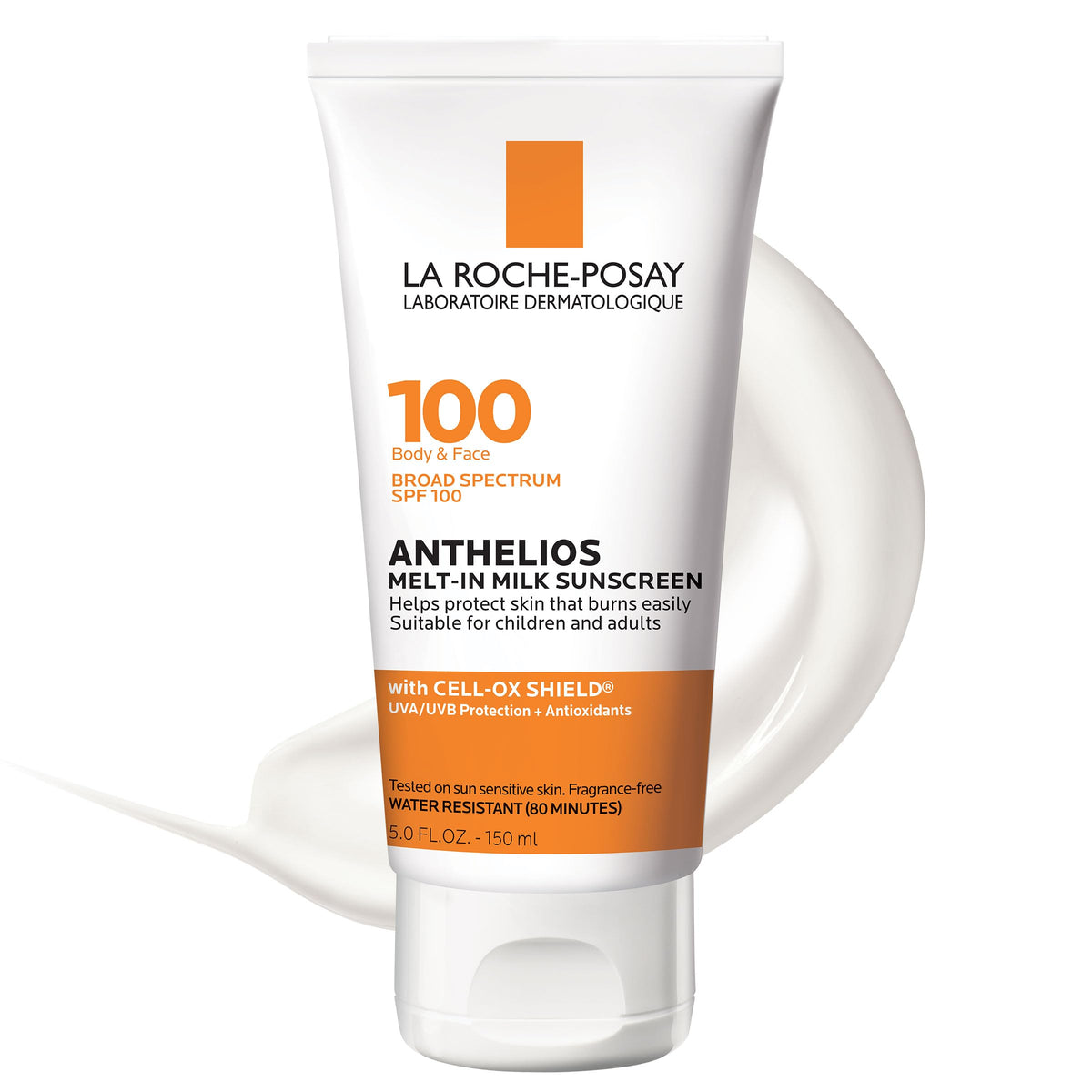 La Roche-Posay front packaging showing SPF 100 protection and product benefits