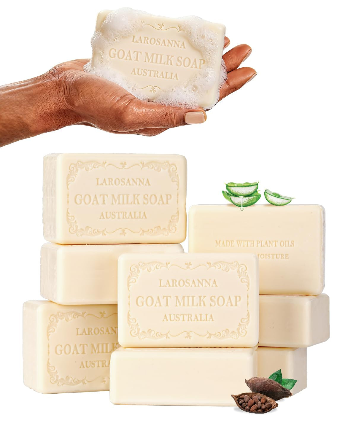 larosanna front packaging showing eight bars and value for families