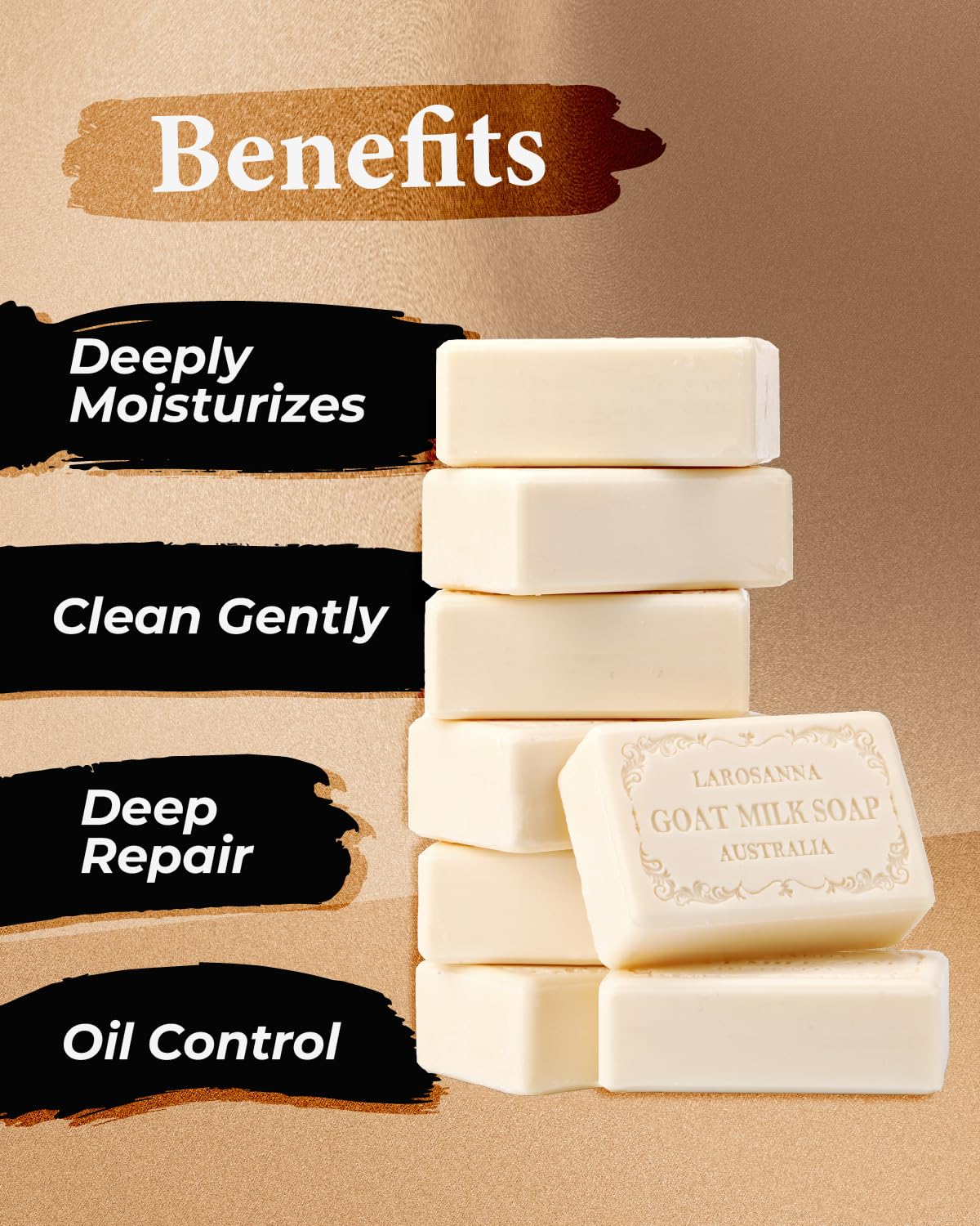 larosanna ingredients label close view listing goat milk and oils