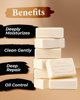 larosanna triple-milled texture close-up showing dense, long-lasting bar