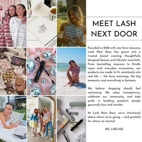 Lash Next Door before and after close-up demonstrating visible length and lift
