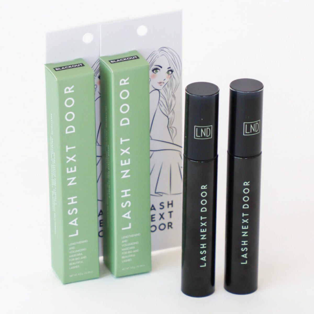 Lash Next Door on vanity showing everyday use and polished makeup routine benefit