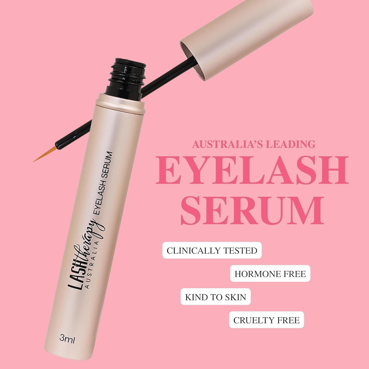 Lash Therapy Australia applying serum along upper lash line for better results
