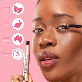 Lash Therapy Australia tubing demo on lashes for smudge-proof wear