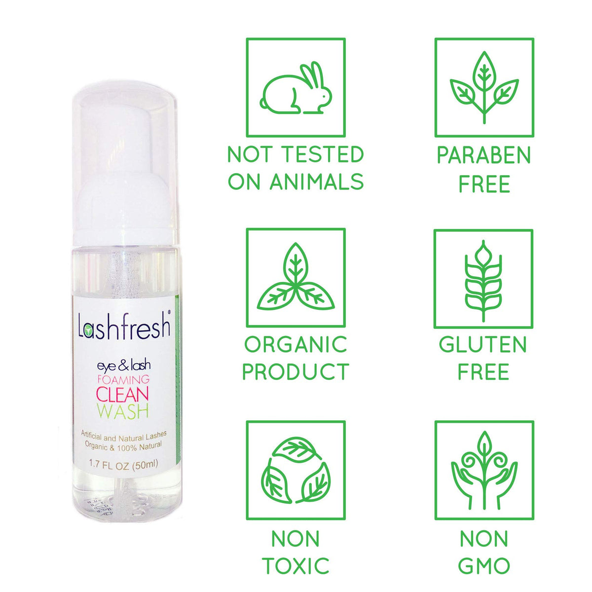 Lashfresh in use gently cleansing eyelash extensions for safe, residue-free results