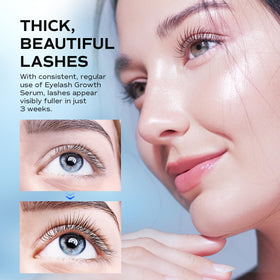 LashRay applied along upper lash line demonstrating easy use benefit