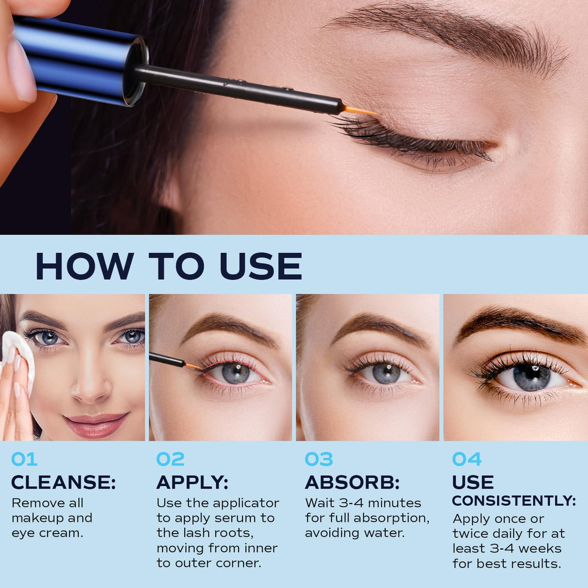 LashRay on bathroom vanity in morning routine setting for daily use benefit