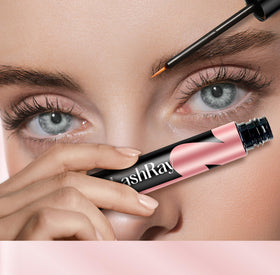 LashRay lifestyle shot of woman applying serum emphasizing easy daily use and care