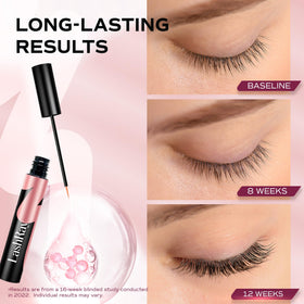 LashRay serum texture drop on fingertip demonstrating lightweight, non-greasy finish