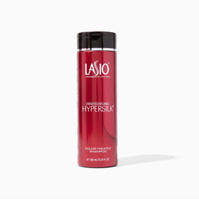 Lasio front packaging of Hypersilk shampoo showing bottle and size for easy selection