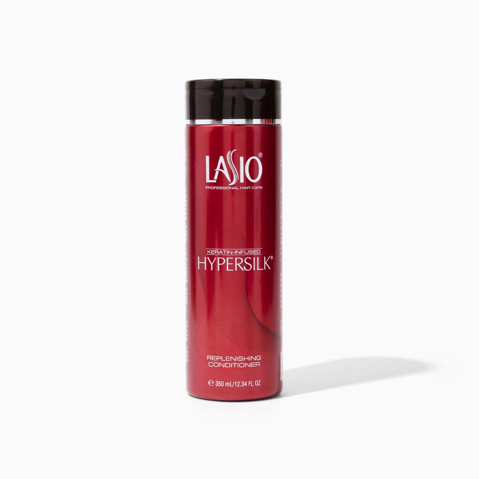 Lasio front packaging showing 12.34oz bottle and product benefit