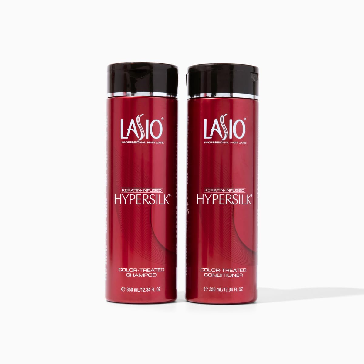 Lasio hypersilk front packaging showing bottles and benefits