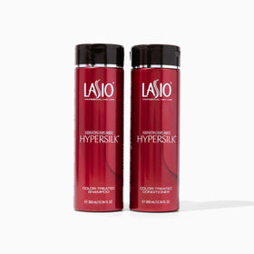 Lasio hypersilk front packaging showing bottles and benefits