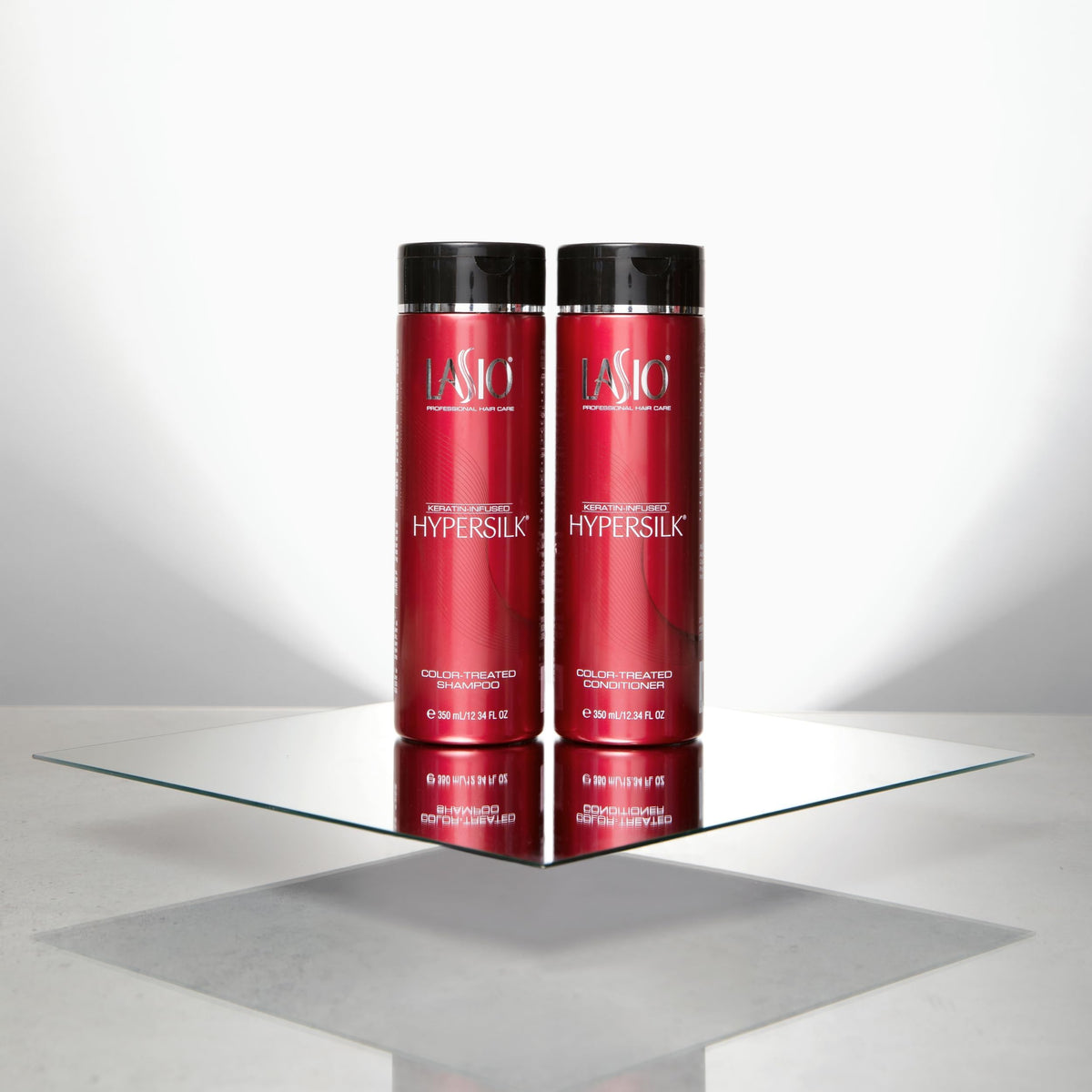 Lasio hypersilk on vanity styling showing smooth, shiny hair