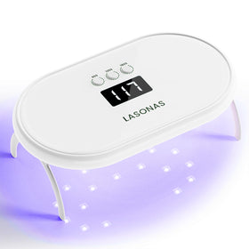 LASONAS front view of compact lamp showing sleek profile and fast curing benefit