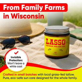 LASSO TALLOW texture close-up blending smoothness and nourishing finish benefit