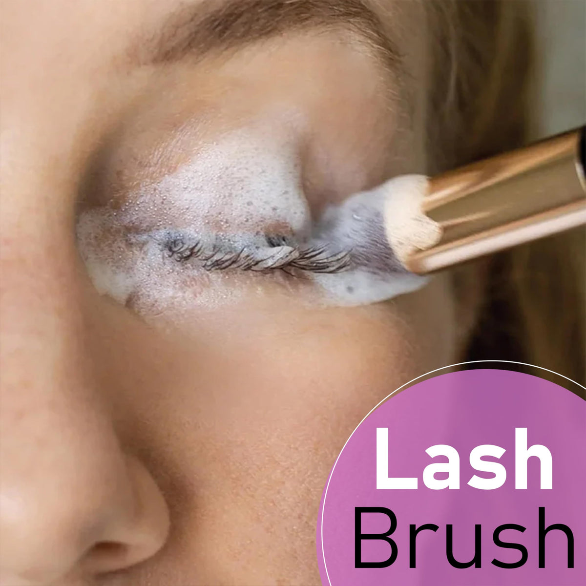 Lasting Lashes protective goggles showing seal to prevent steam and water contact