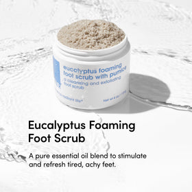 LATHER open jar texture showing foaming scrub and pumice for exfoliation