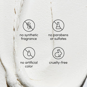 LATHER label and ingredient list emphasizing natural, gentle formulation