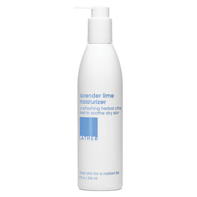 LATHER front pump bottle showing packaging and clear branding for easy shelf recognition