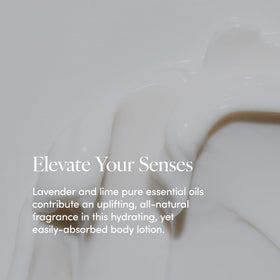 LATHER pouring lotion into hand to demonstrate lightweight hydration and immediate comfort