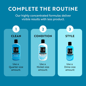 LATINUS product in use on wet hair for smoother, manageable strands