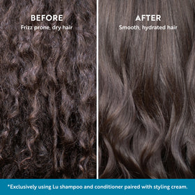 LATINUS shampoo lather demonstrating gentle cleansing and foam