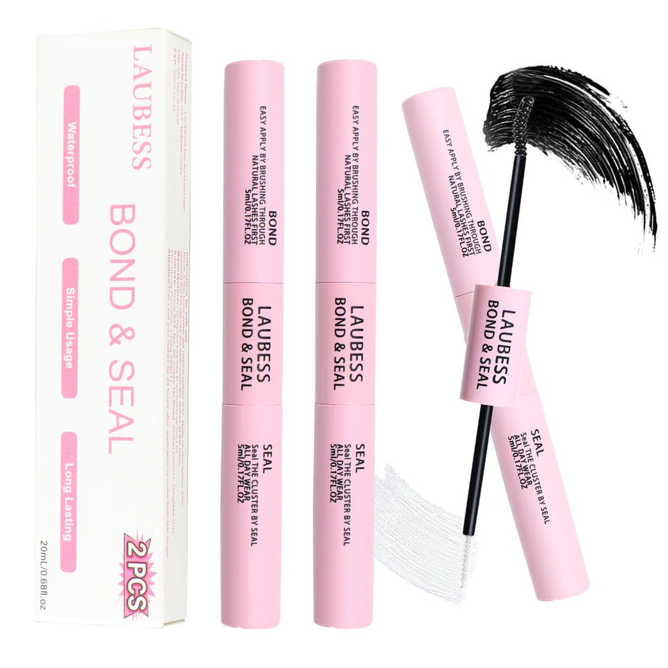 LAUBESS front packaging showing dual lash bond and seal kit for reliable hold