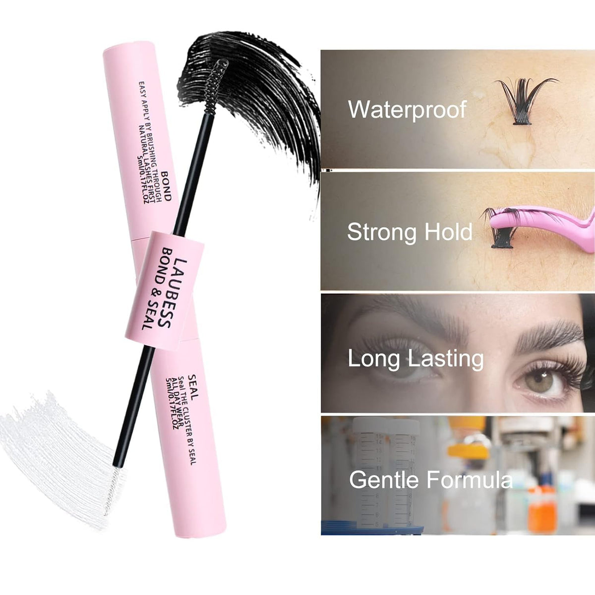 LAUBESS lifestyle image of woman wearing cluster lashes for confident all‑day wear