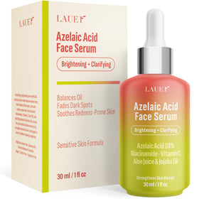 LAUER COSMETIC front bottle of azelaic 10% serum showing clean design and clarity