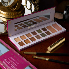 LAURA GELLER NEW YORK model applying eyeshadow demonstrating easy full-face application