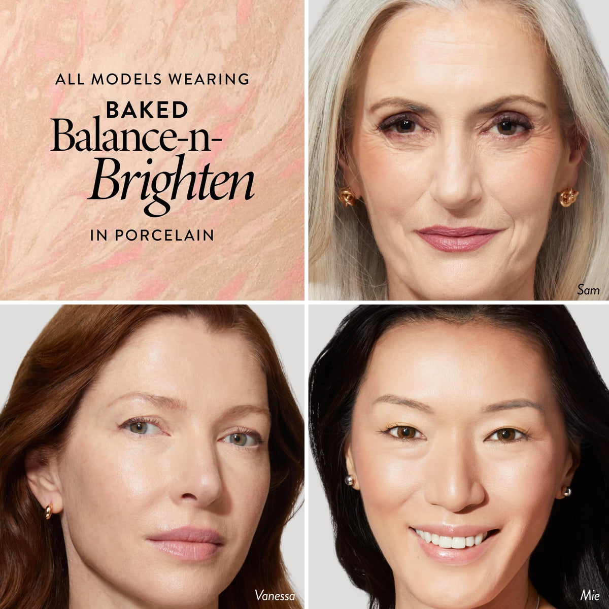 LAURA GELLER brush applying powder for smooth, crease-resistant finish