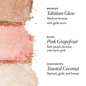 LAURA GELLER NEW YORK model showing bronzer, blush and highlighter applied for lifted cheeks