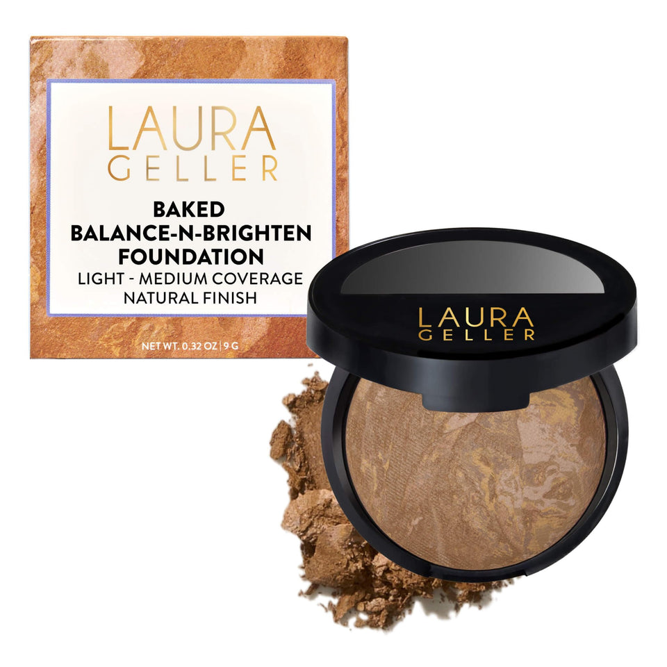 LAURA GELLER NEW YORK front pan showing baked marble for even coverage
