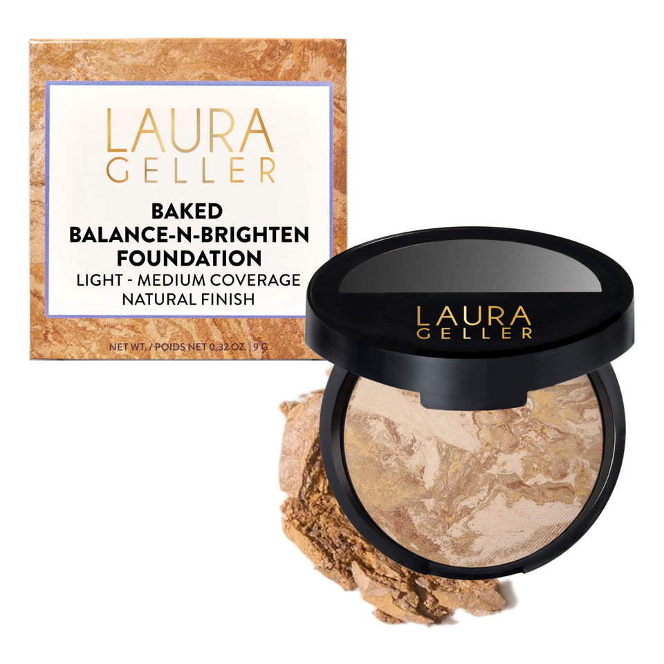 LAURA GELLER NEW YORK pan front view shows marbleized pigments and smooth finish